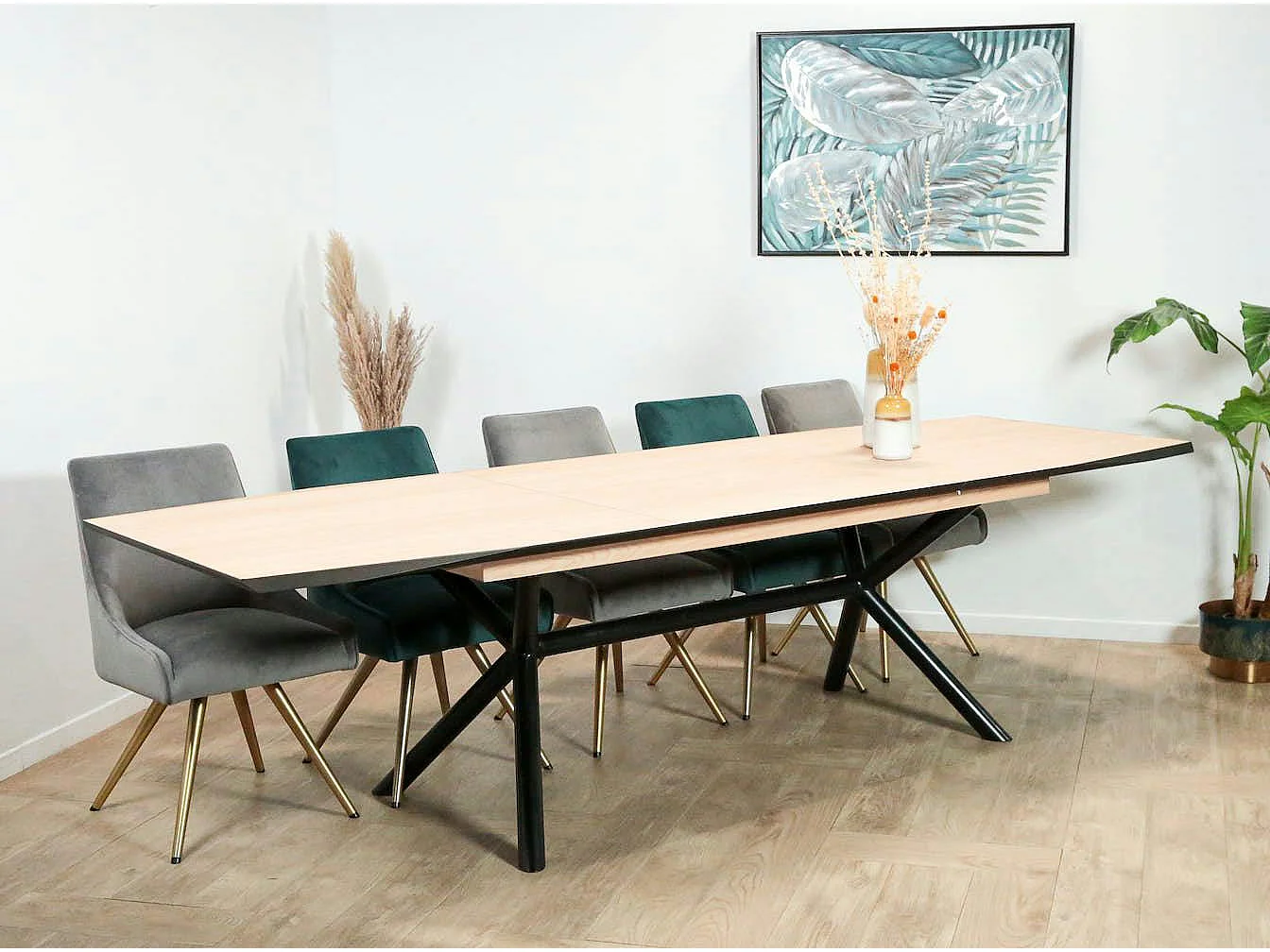 Table extensible en chêne blanc 200-290 cm ZONZA