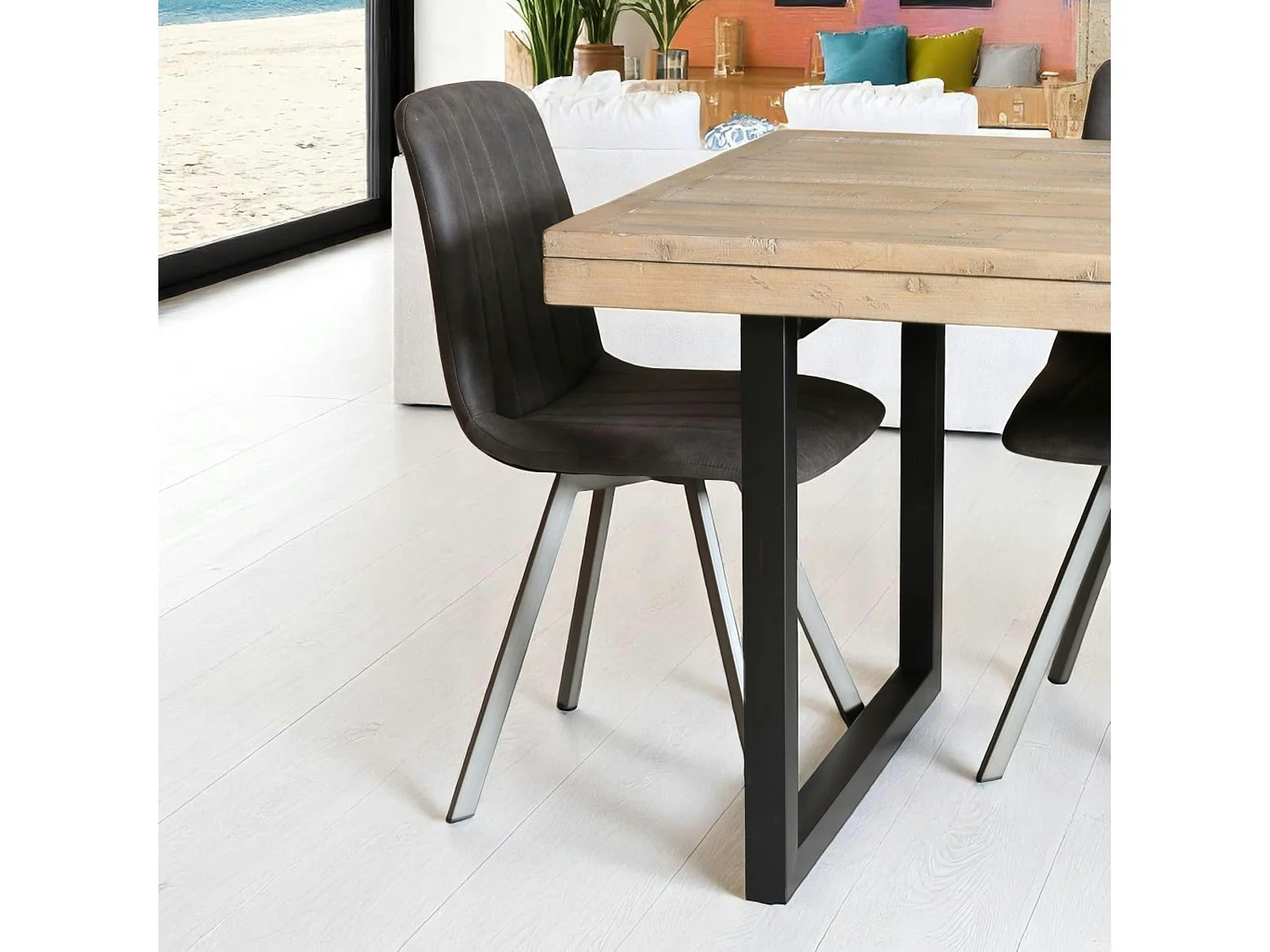 Table de salle à manger extensible en bois recyclé 180-240 cm AUCKLAND