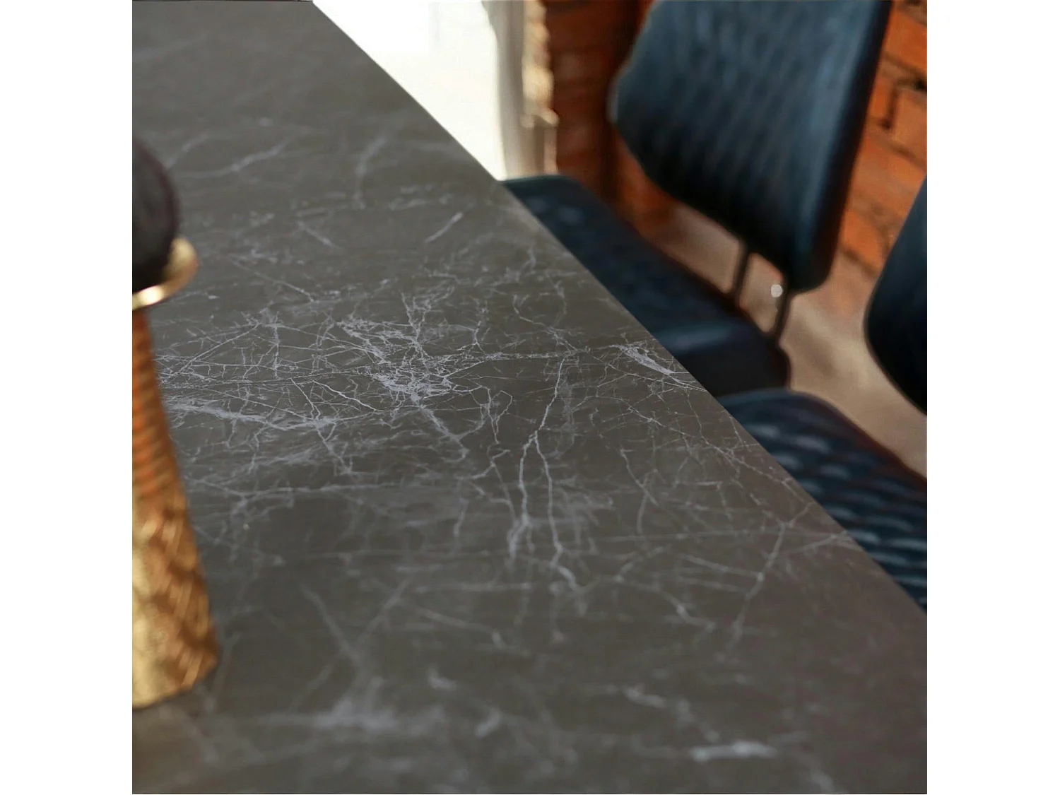 Table à manger extensible en céramique grise 180-280 LOMBARDIE