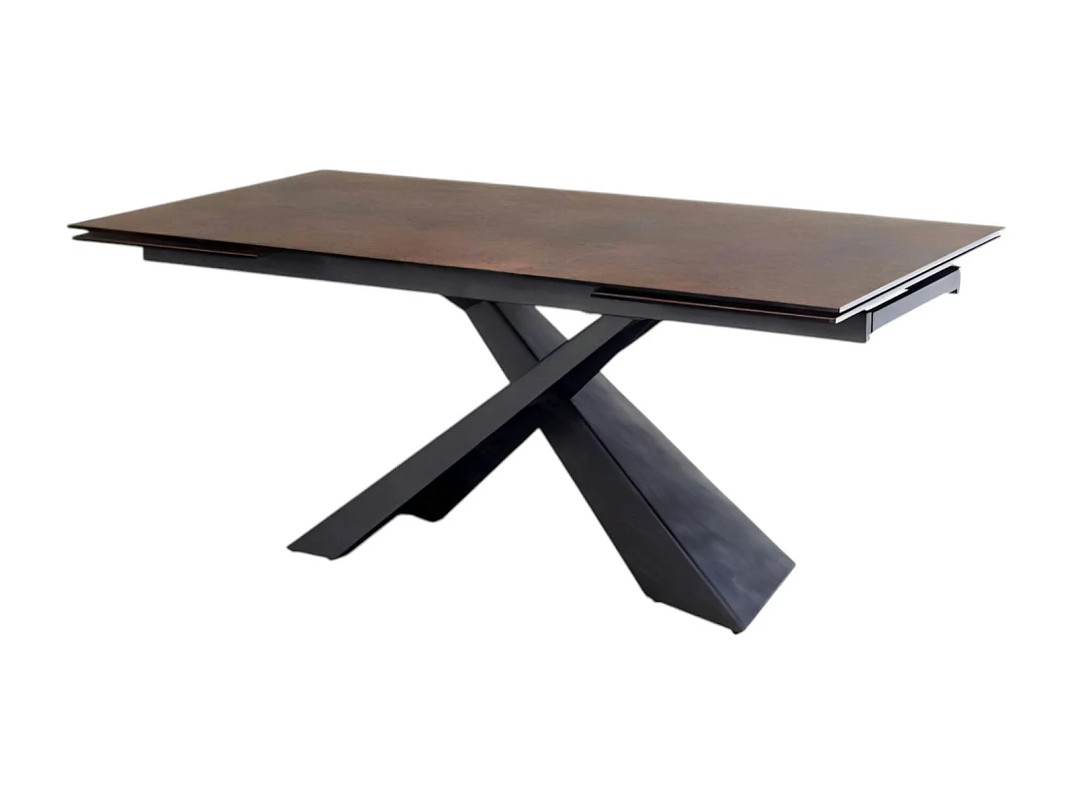 Table extensible en céramique effet rouille 180-280 cm LOMBARDIE
