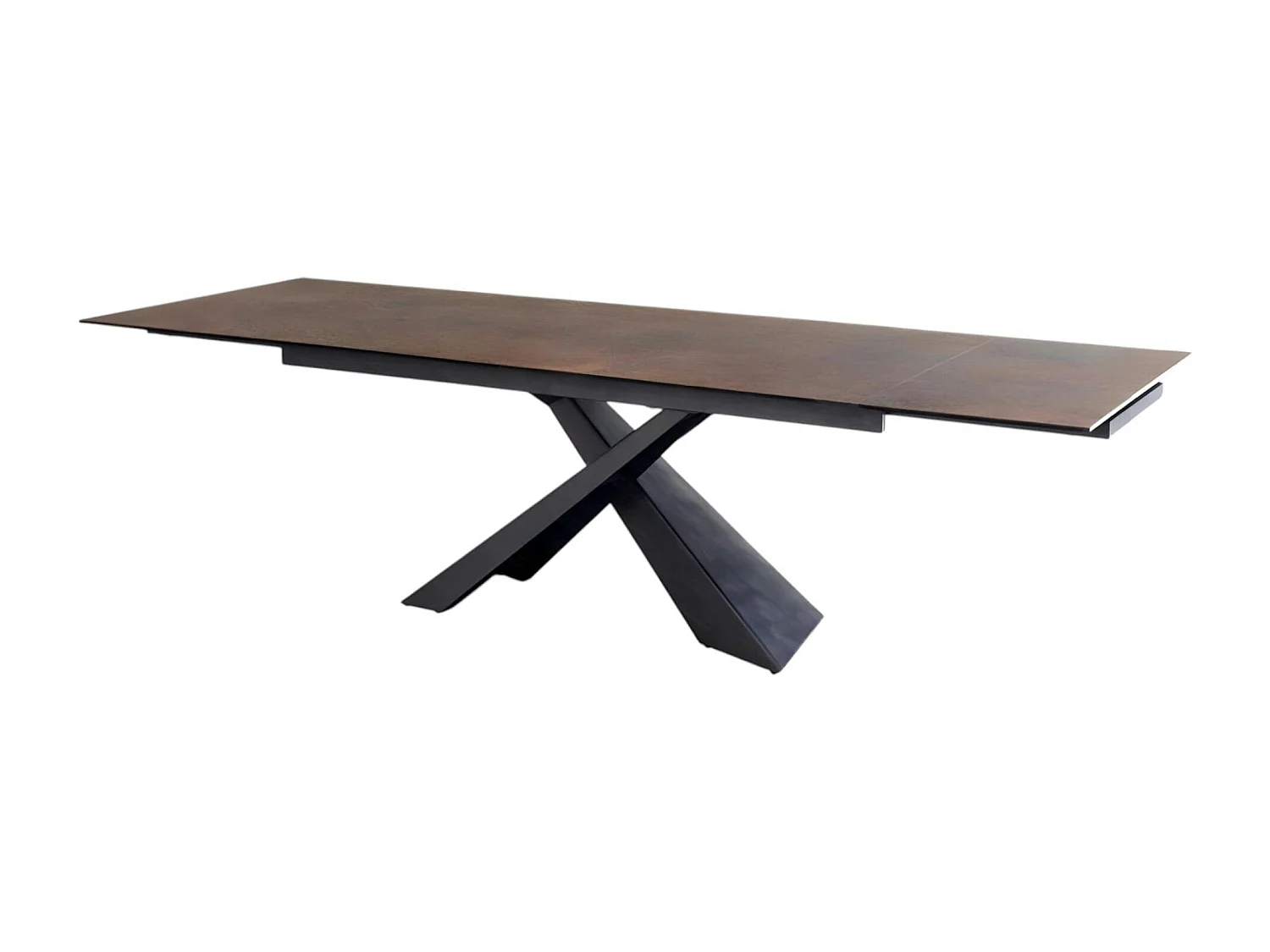 Table extensible en céramique effet rouille 180-280 cm LOMBARDIE