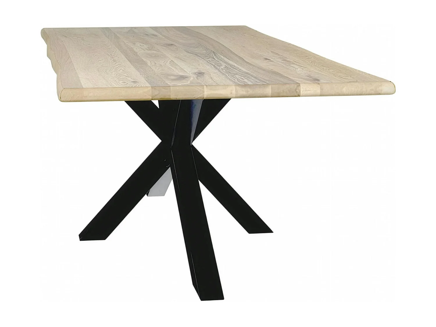 Table extensible en chêne blanc bords naturels 200 cm ETNA