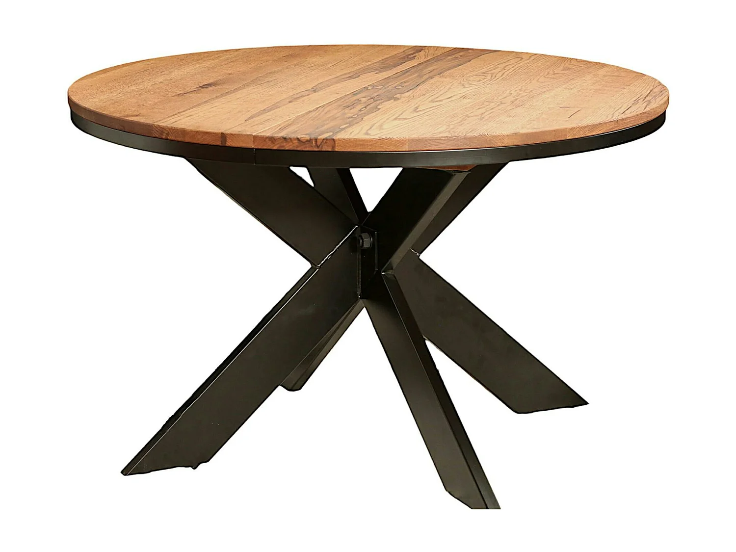 Table ronde extensible en chêne brun 120 cm PALERME