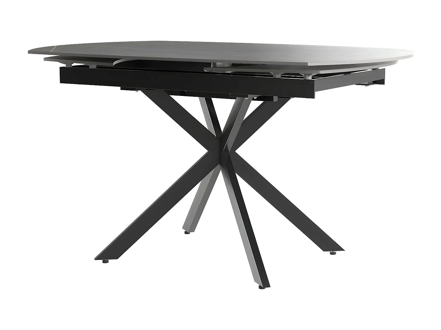 Table extensible céramique grise pied mikado 140-200 cm OTTAWA