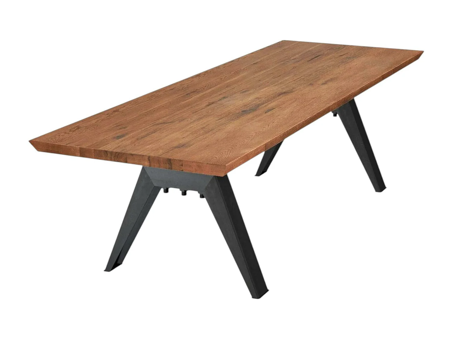 Table à manger extensible en chêne brun 200 cm PALERME