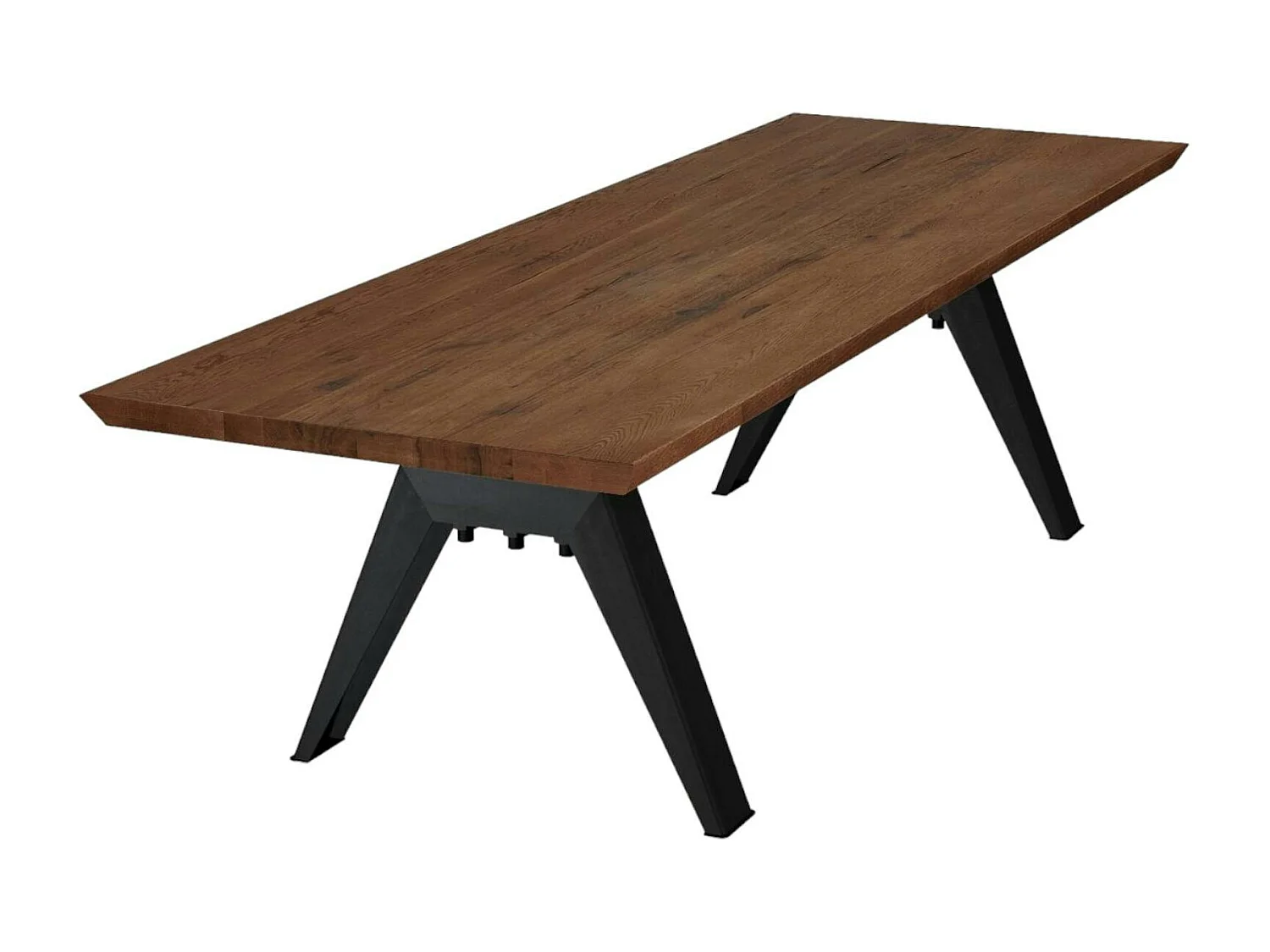 Table à manger extensible en chêne brun 200 cm PALERME