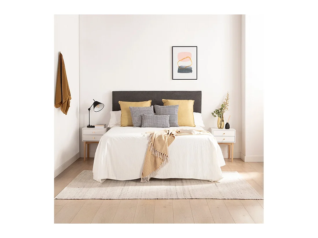 Mesita de noche 2 cajones de Lacado Blanco 56 x 40- Vichy