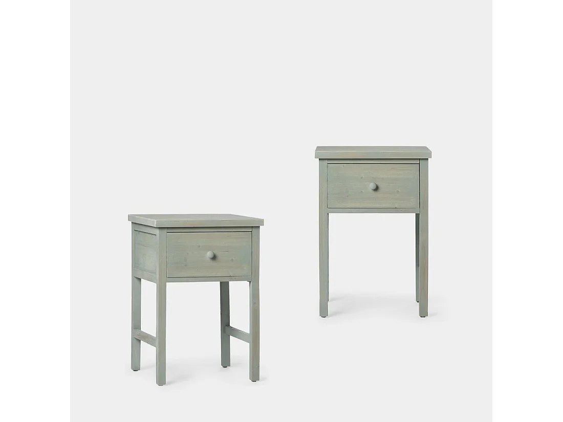 Mesita de noche 1 cajón de Lacado Verde 60 x 42- Folk