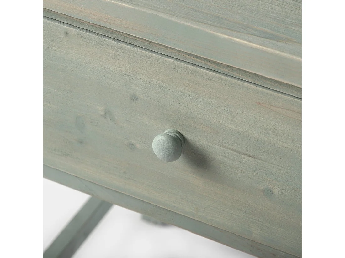 Mesita de noche 1 cajón de Lacado Verde 60 x 42- Folk