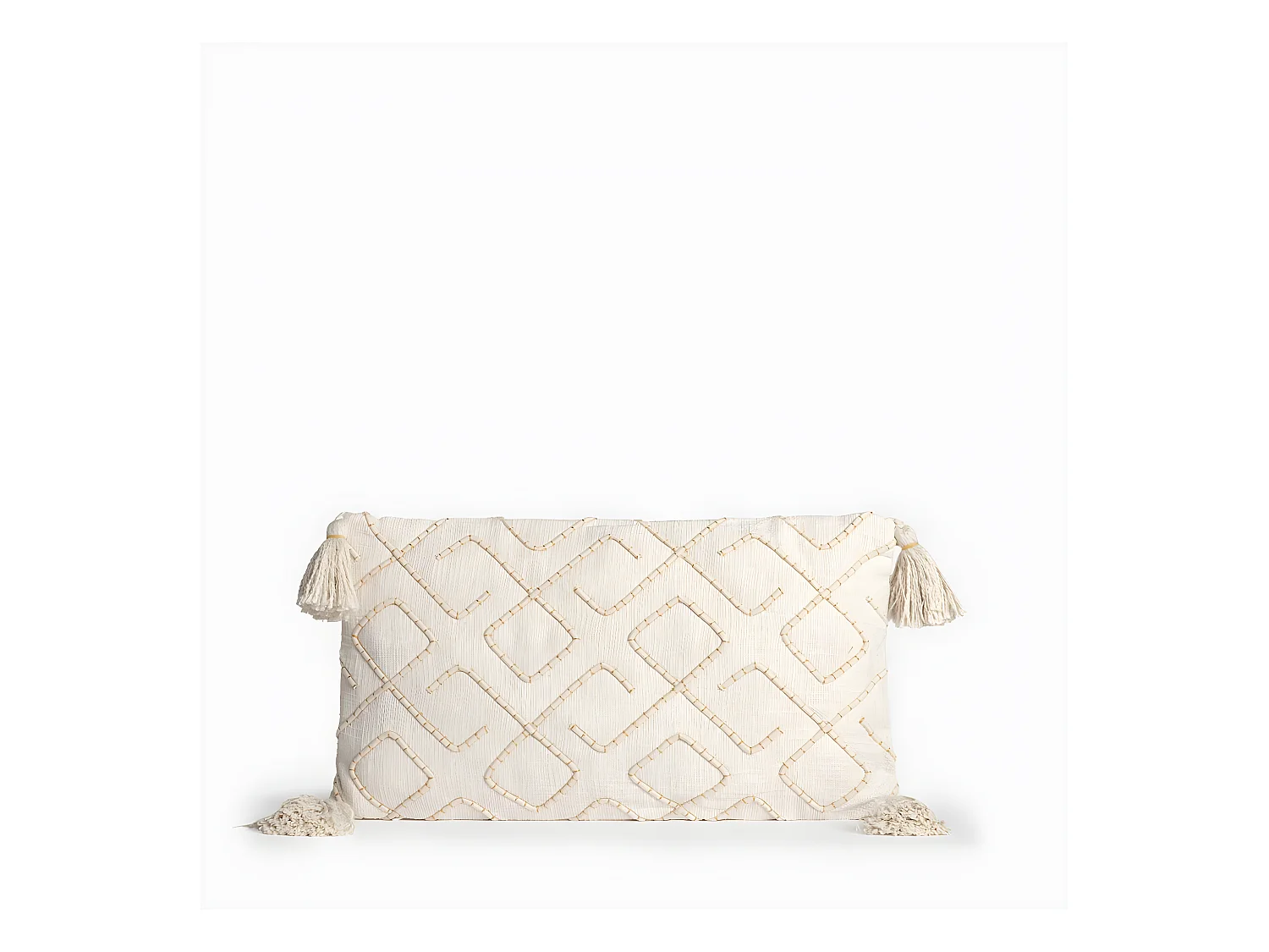 Coussin en tissu beige 50x30 cm-Gama