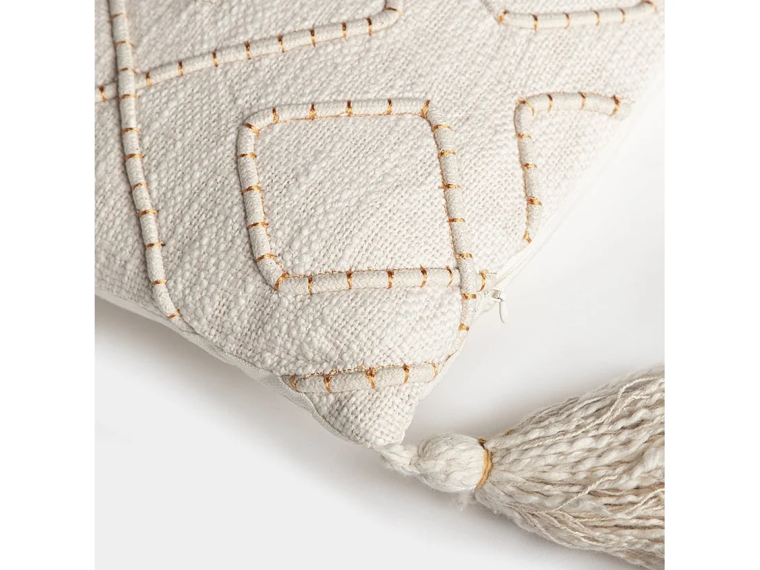 Coussin en tissu beige 50x30 cm-Gama