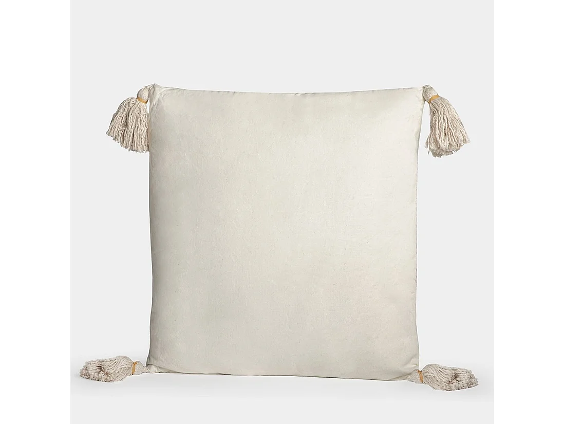 Coussin en tissu beige 45x45 cm-Gawa