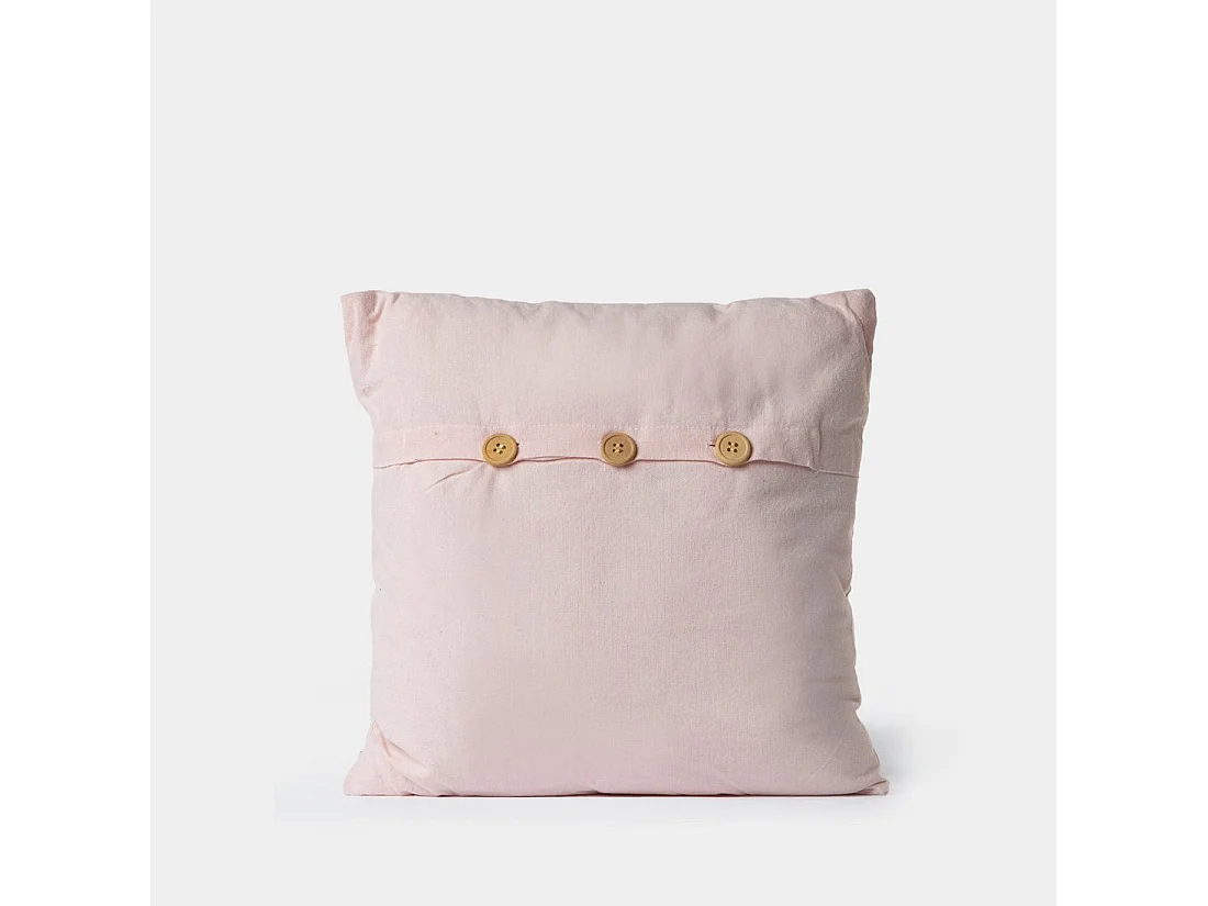 Coussin en tissu rose 40x40 cm-Buton