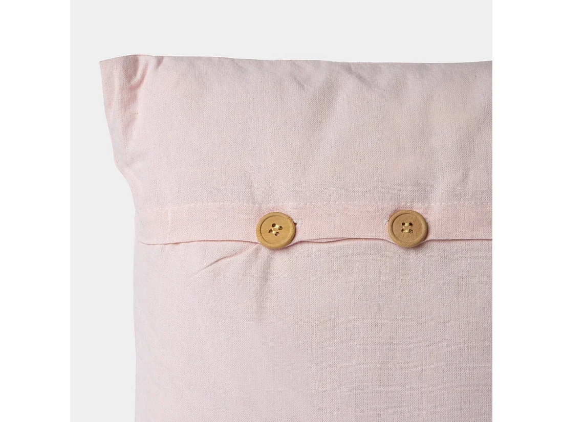 Coussin en tissu rose 40x40 cm-Buton