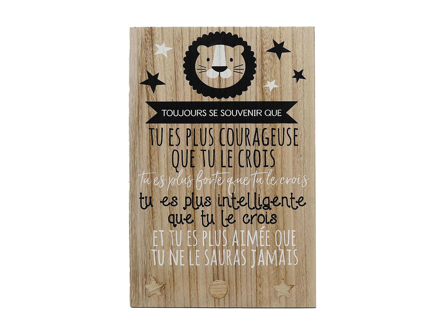 Plaque murale citation pour enfant Fille