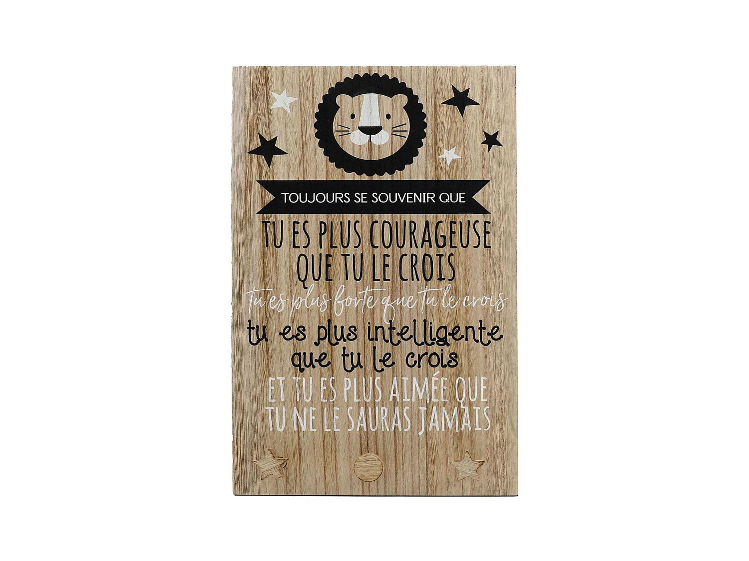 Plaque murale citation pour enfant Fille