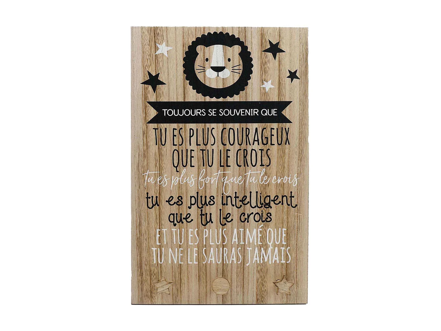 Plaque murale citation pour enfant Garçon