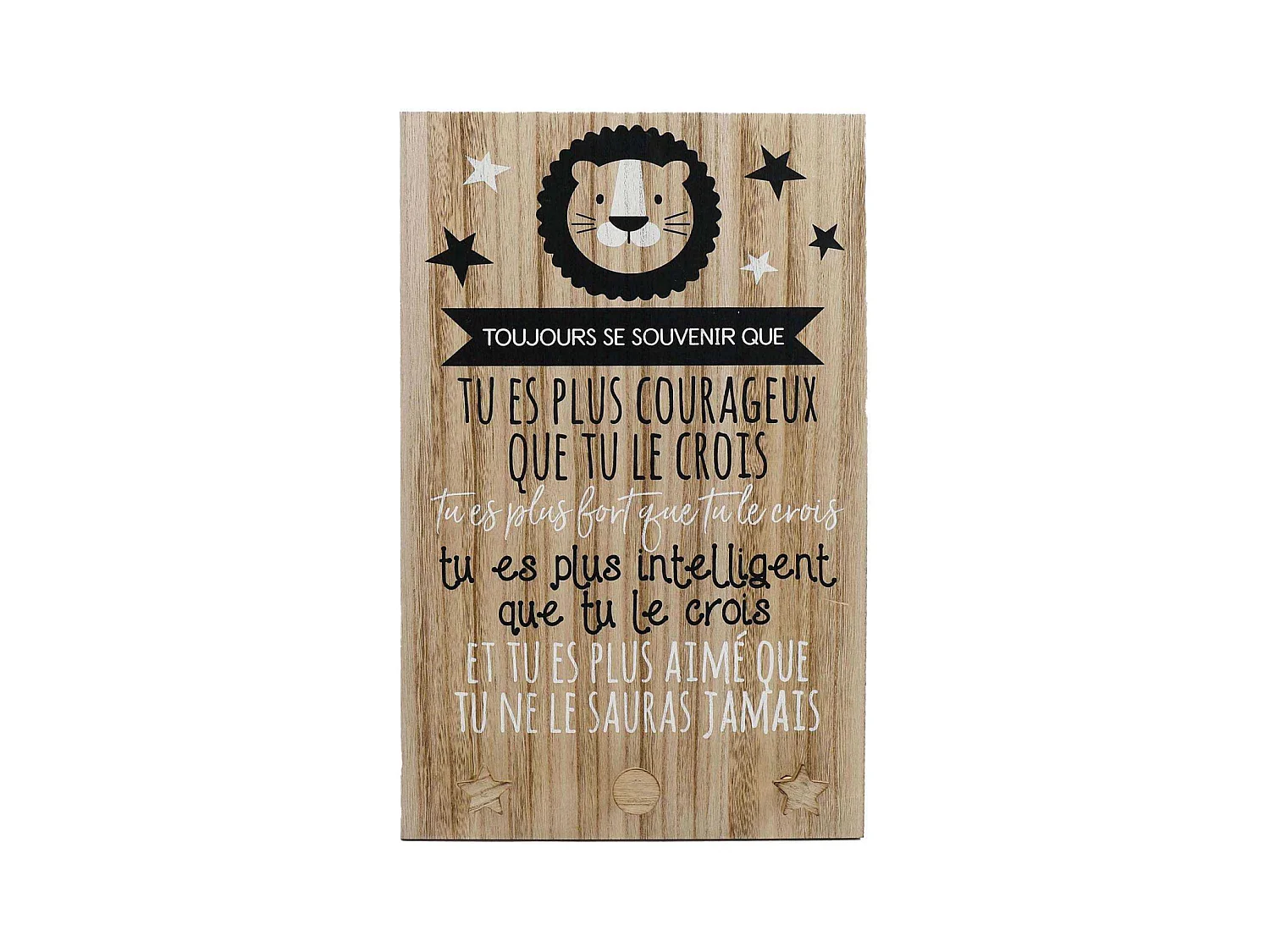 Plaque murale citation pour enfant Garçon
