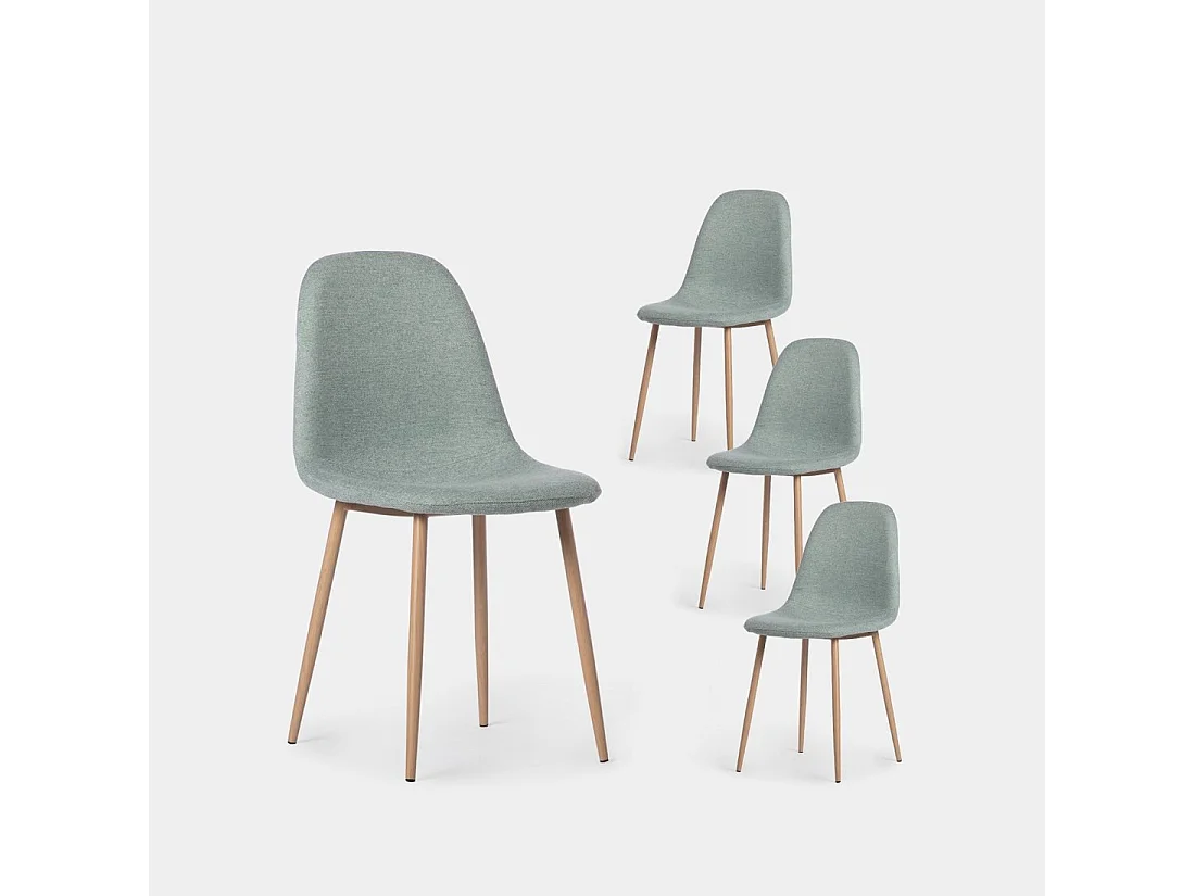 Packs 4 sillas Verde 45 x 86 cm