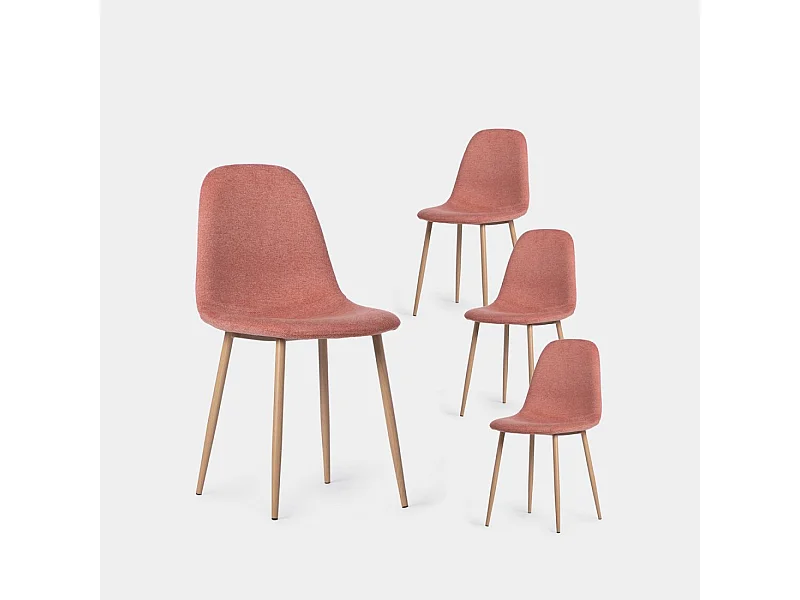 Packs 4 sillas Terracota 45 x 86 cm