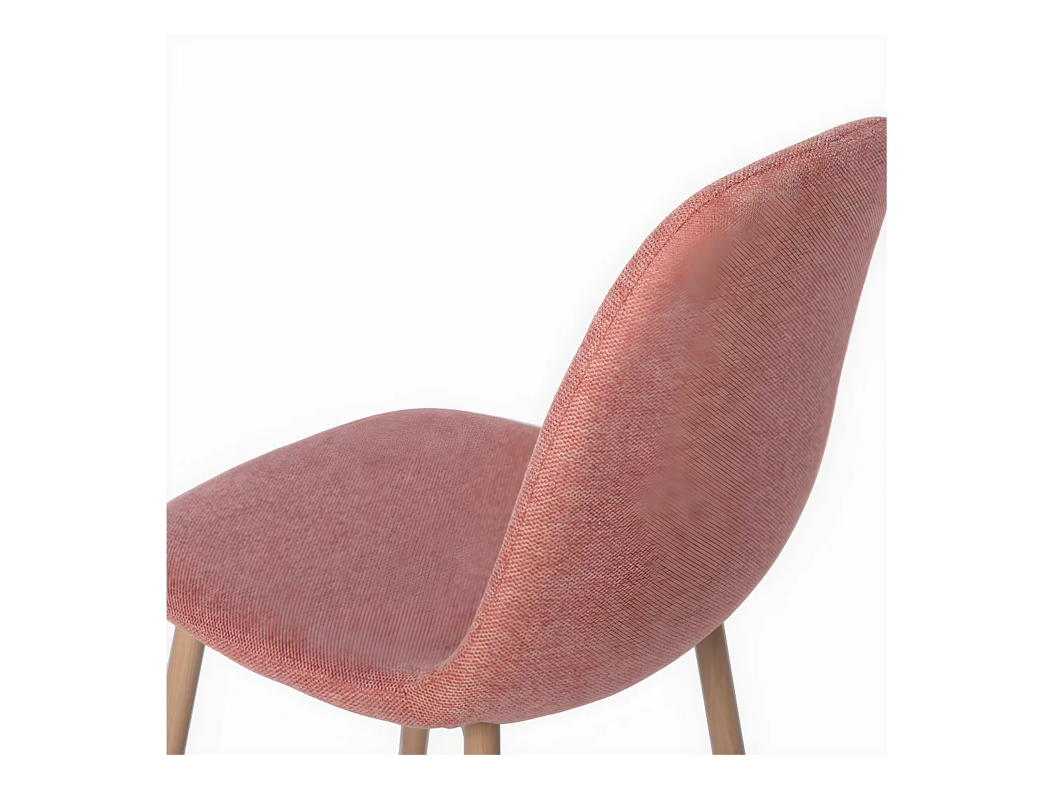 Chaise de salle à manger en tissu terracotta 45x86 cm-Ellis