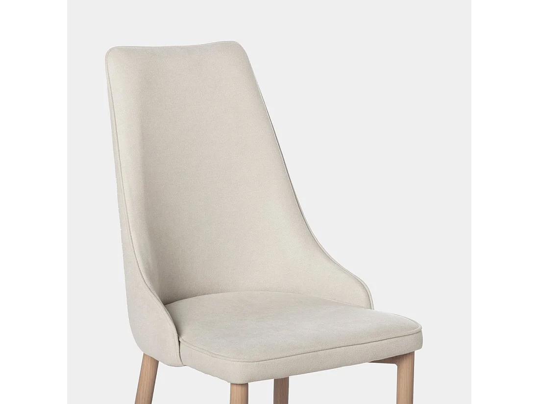 Packs 4 sillas Beige 45 x 95 cm