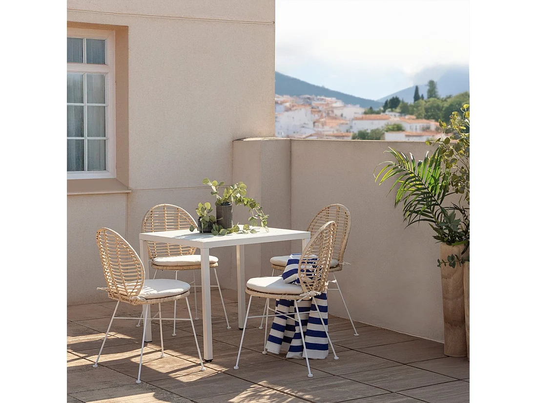 Packs 2 sillas Blanco 51 x 89 cm