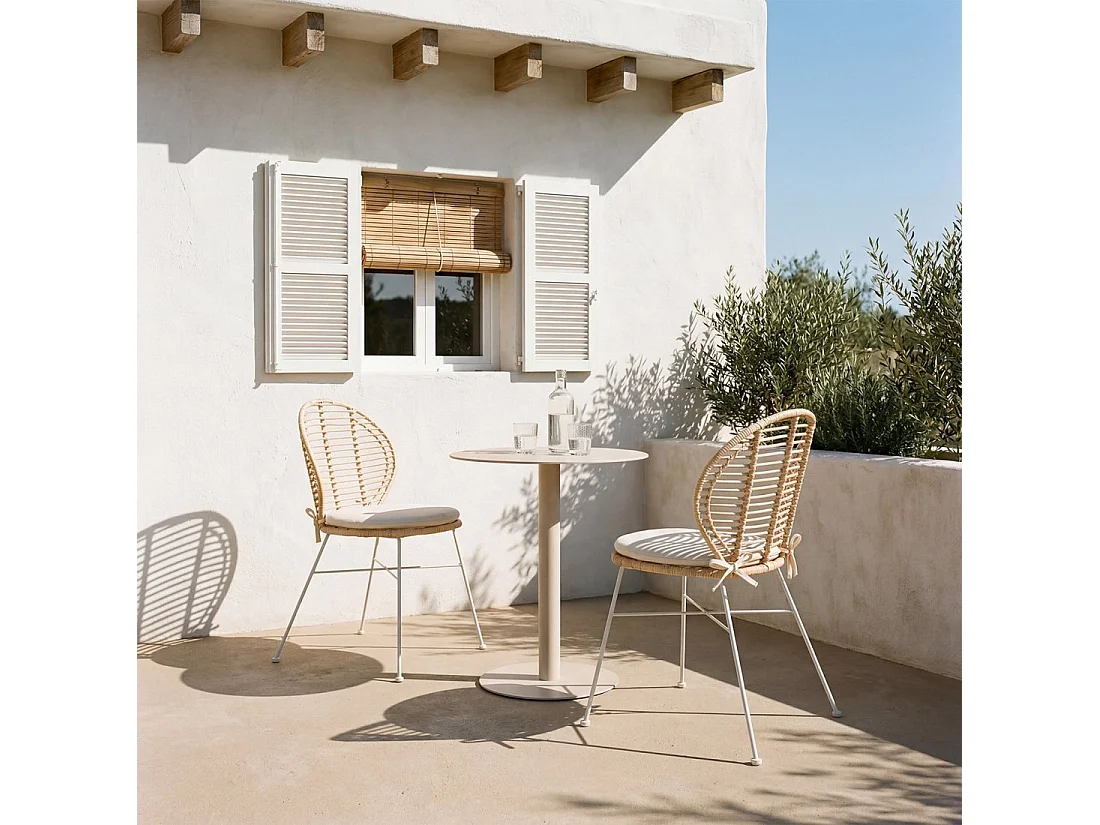 Packs 2 sillas Blanco 51 x 89 cm