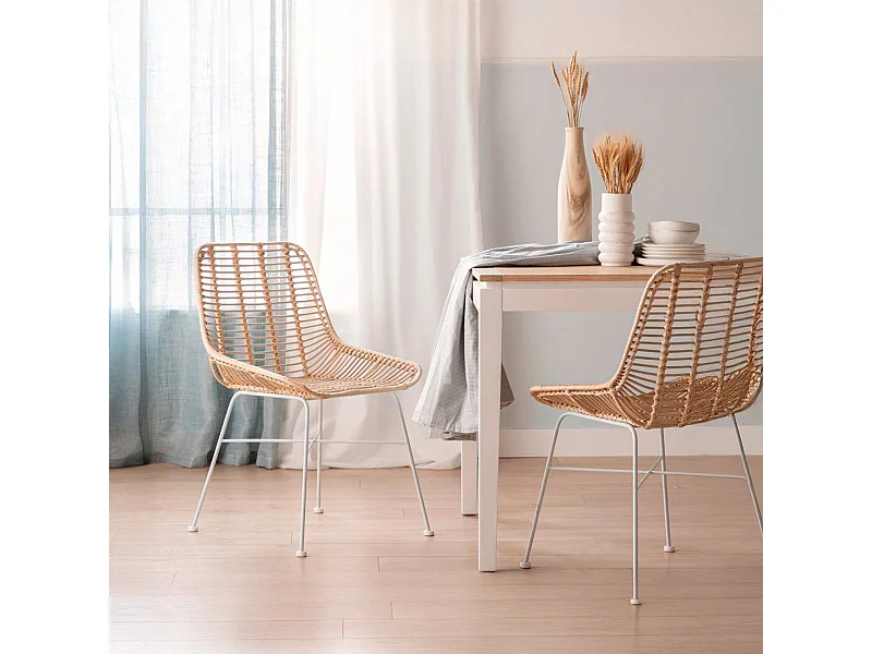 Packs 2 sillas Natural 52 x 85 cm