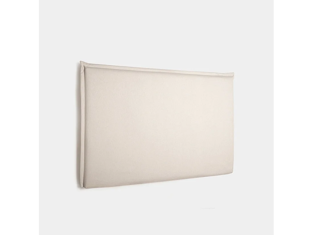 Tête de lit double en tissu beige 170x105 cm-Louise
