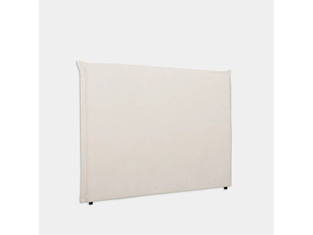 Tête de lit double en tissu beige 170x105 cm-Louise