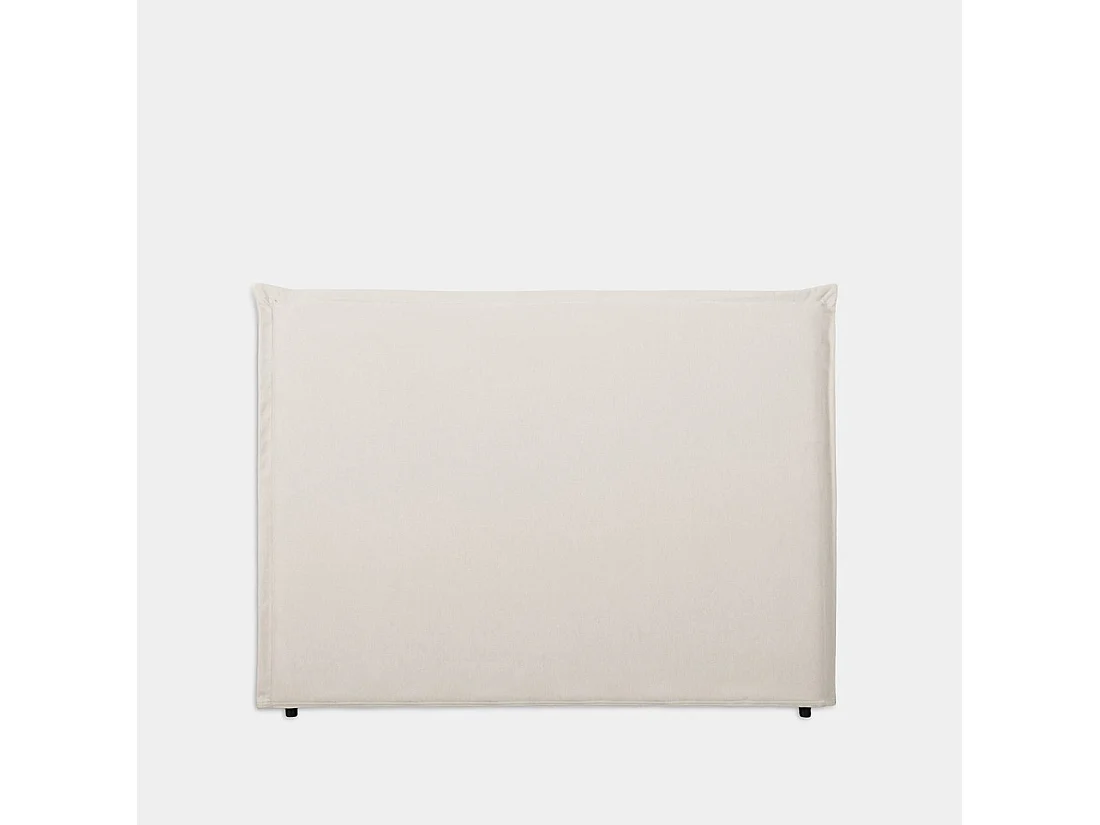 Tête de lit double en tissu beige 170x105 cm-Louise