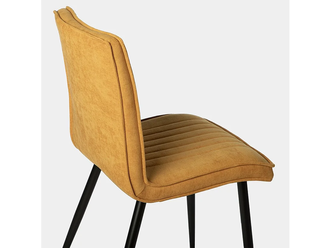 Silla de comedor de Tela Mostaza 86 x 44- Mika