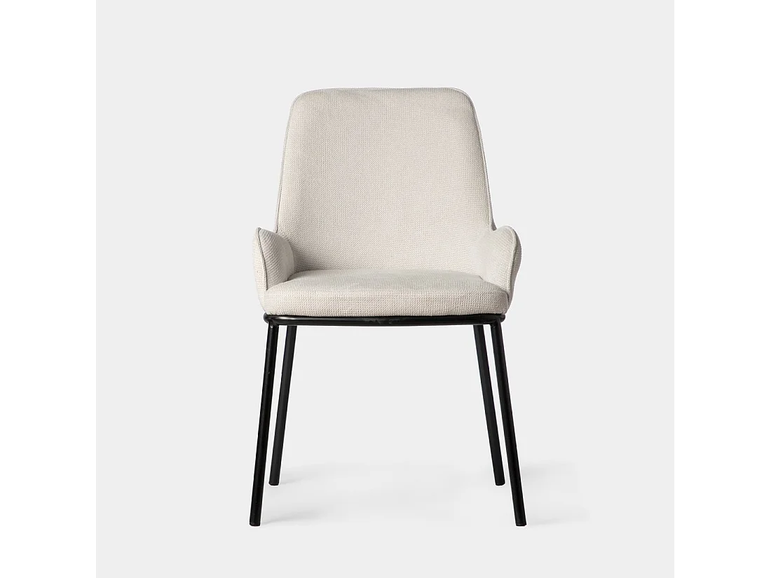 Silla de comedor de Tela Beige 84 x 55- Dama