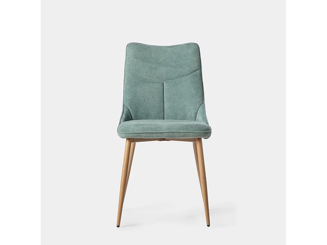 Chaise de salle à manger en tissu menthe 46x85 cm-Selma