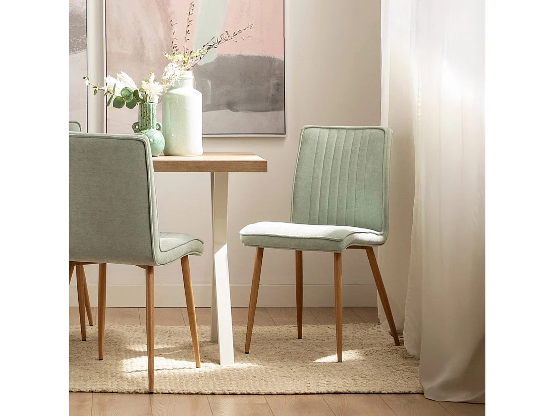Silla de comedor de Tela Menta 86 x 44- Mika