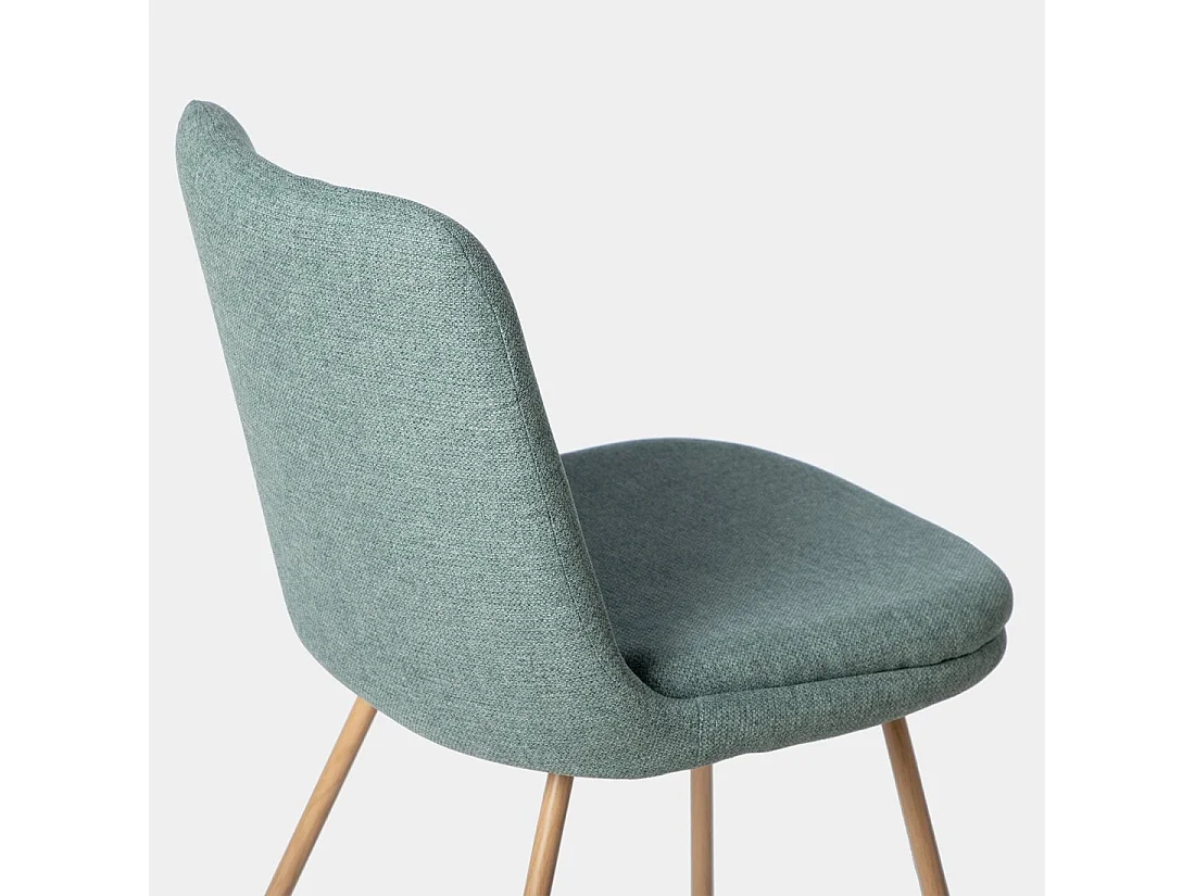 Chaise de salle à manger en tissu menthe 46x83 cm-Tera
