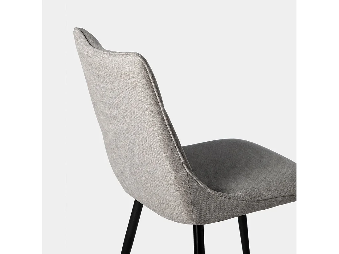 Silla de comedor de Tela Gris 85 x 46- Selma