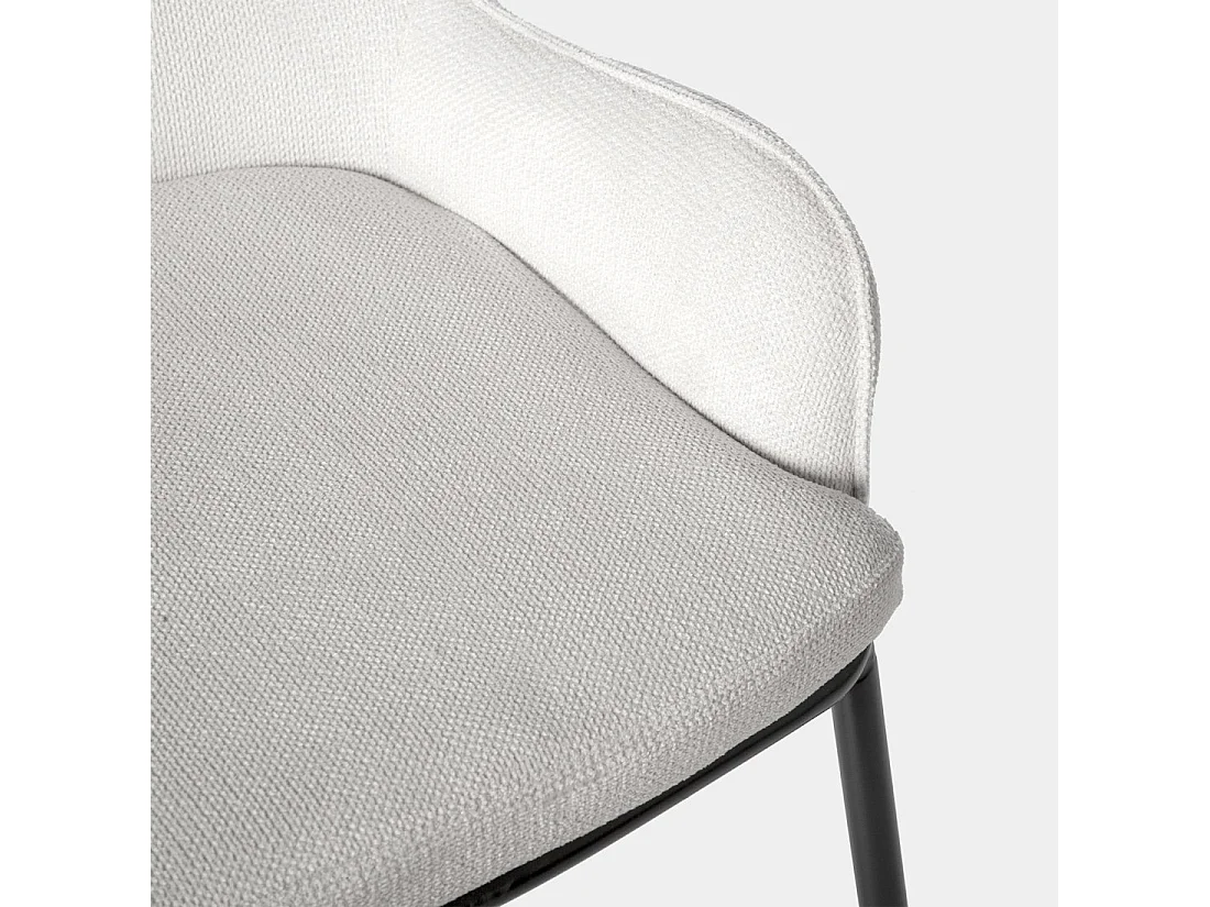 Chaise de salle à manger en tissu gris 55x84 cm-Dama