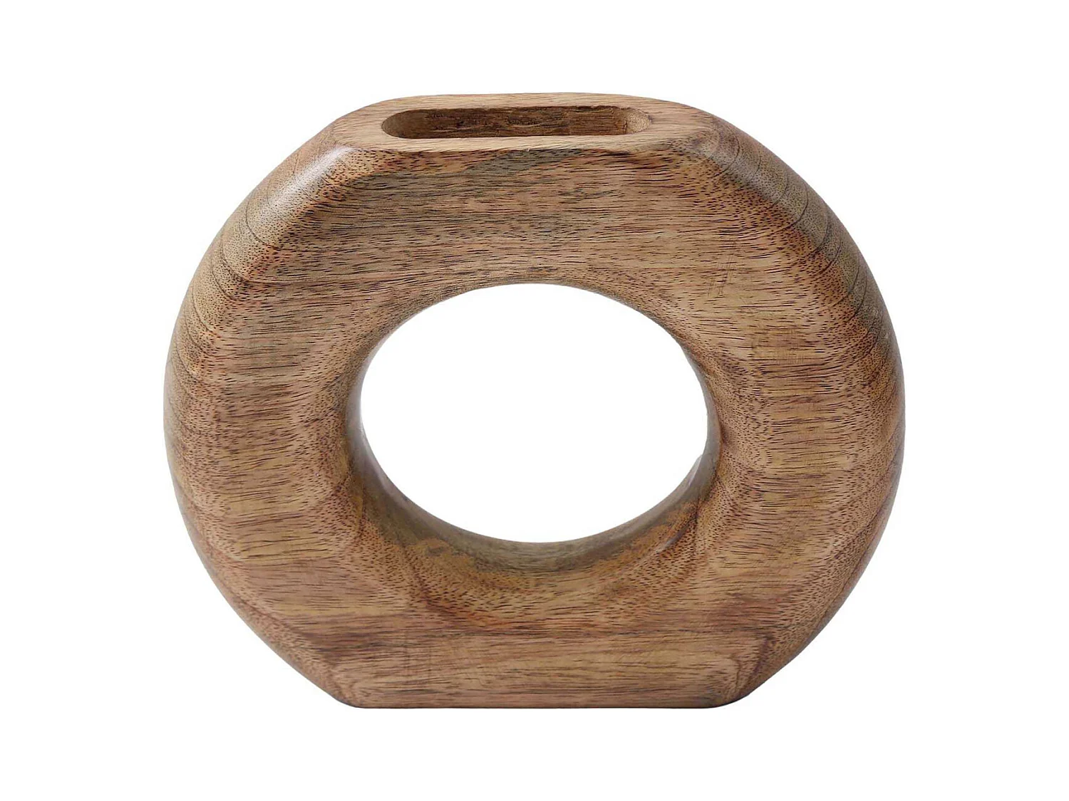 Vase rond en bois de manguier