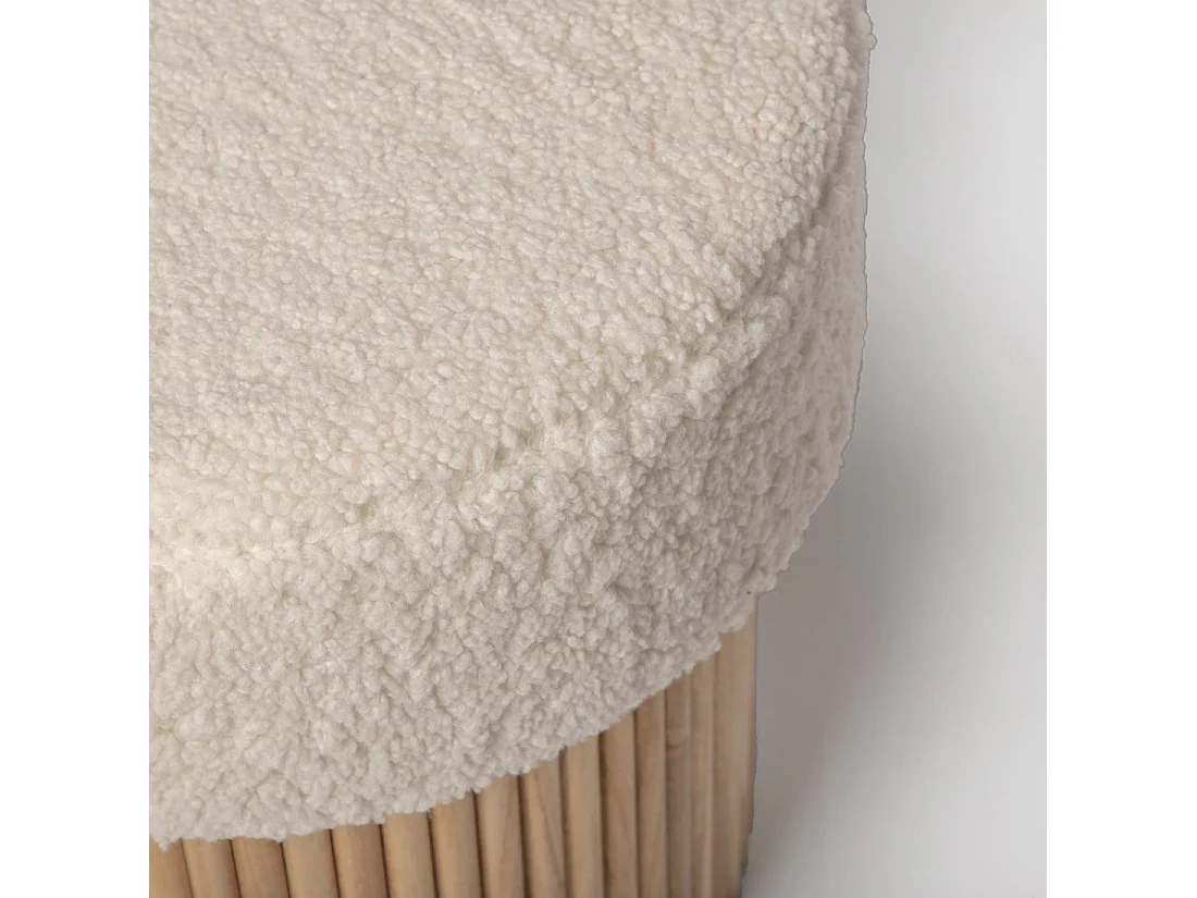 Puf de Borreguito Blanco 45 x 43- Naira