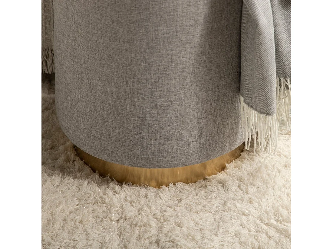 Puf de Tela Gris 40 x 36- Fani