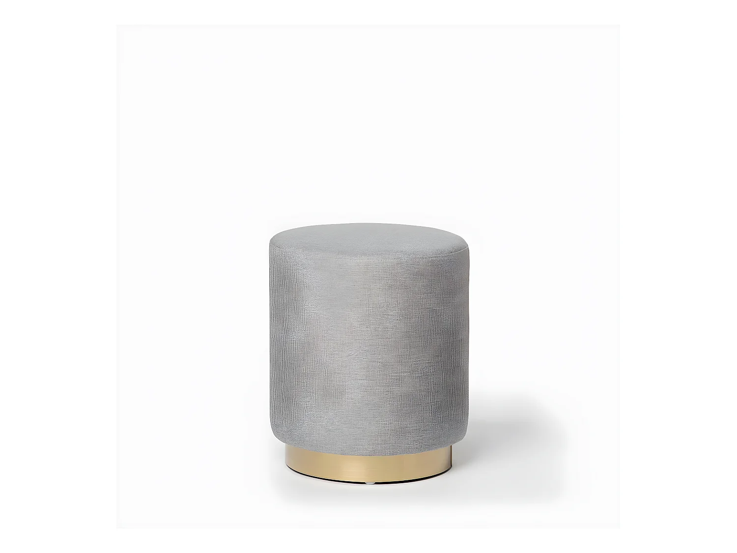 Pouf en tissu gris 36x40 cm-Fani
