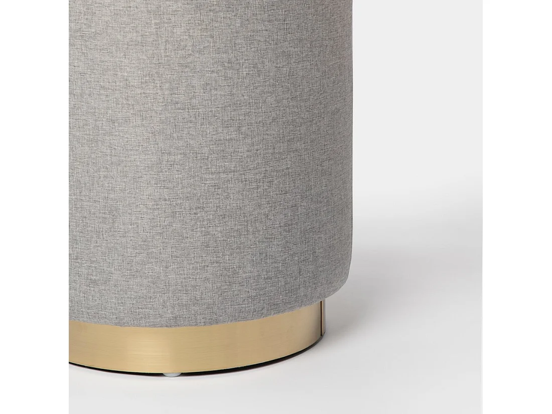 Puf de Tela Gris 40 x 36- Fani