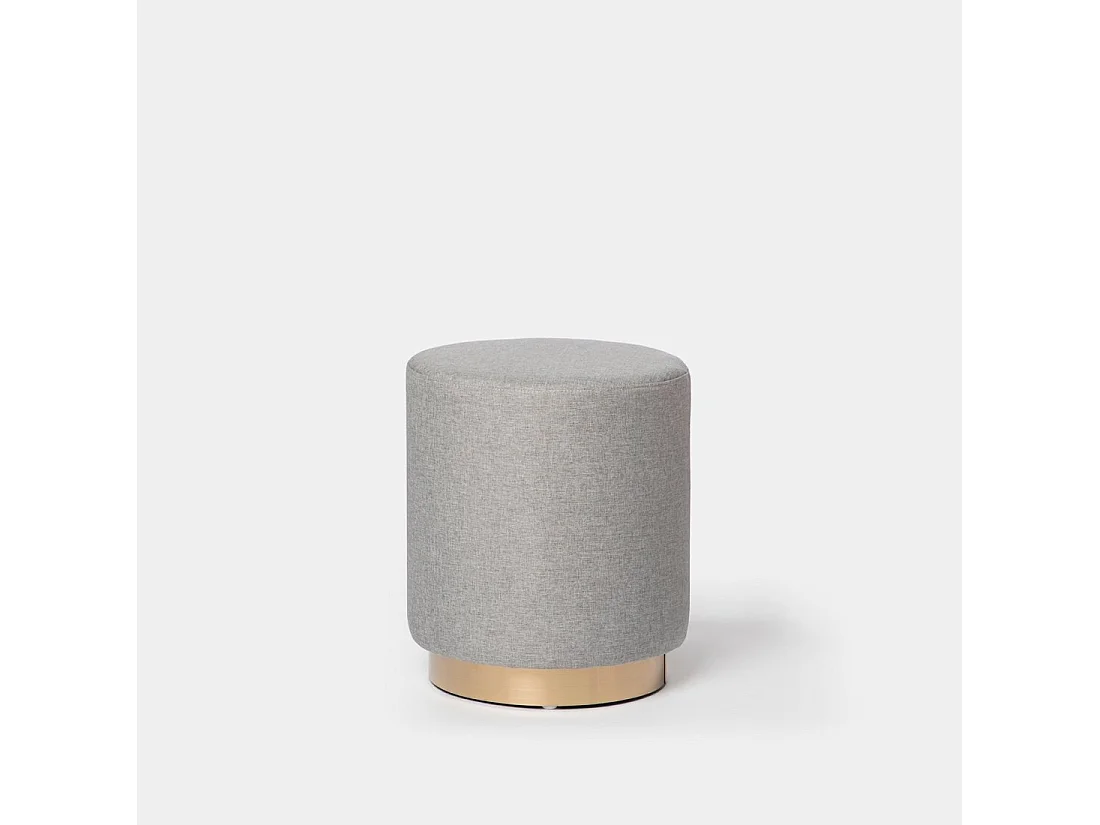 Pouf en tissu gris 36x40 cm-Fani