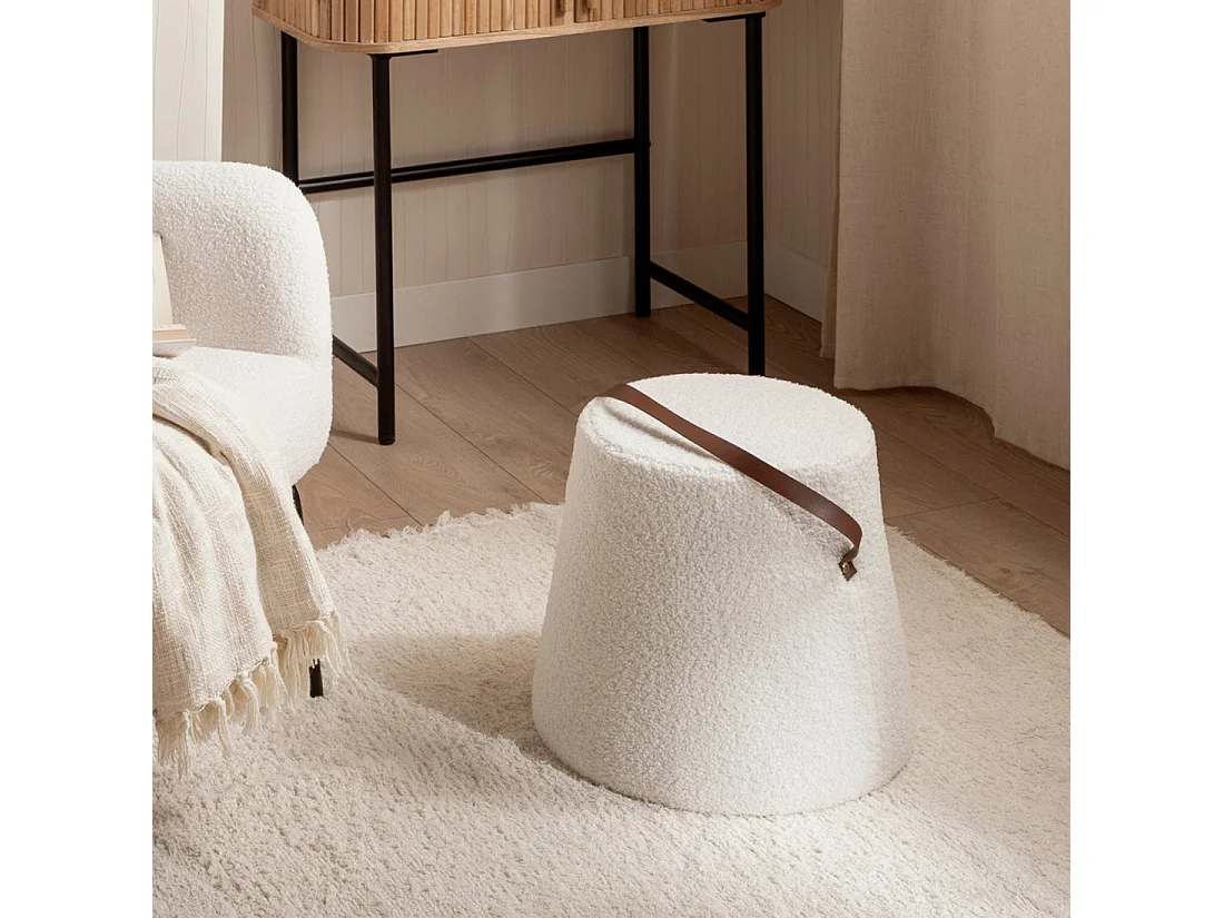 Puf de Borreguito Blanco 36 x 42- Biko