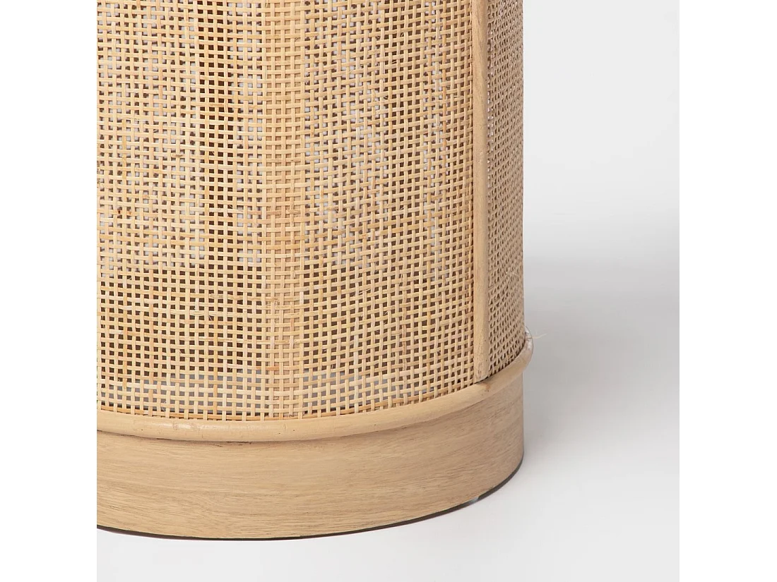 Pouf en fibre naturelle beige-naturel 35x45 cm-Sure