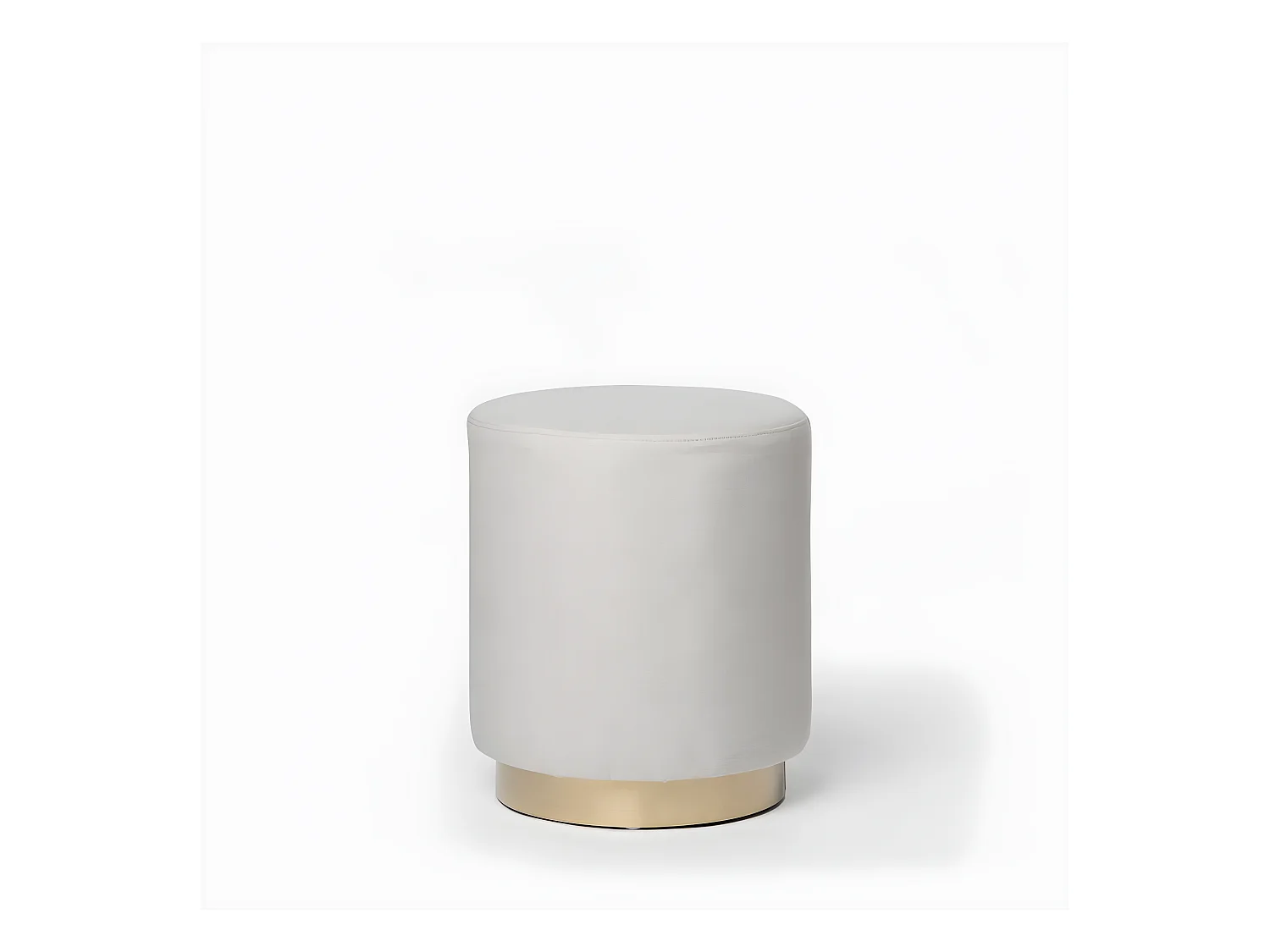 Pouf en tissu beige 36x40 cm-Fani