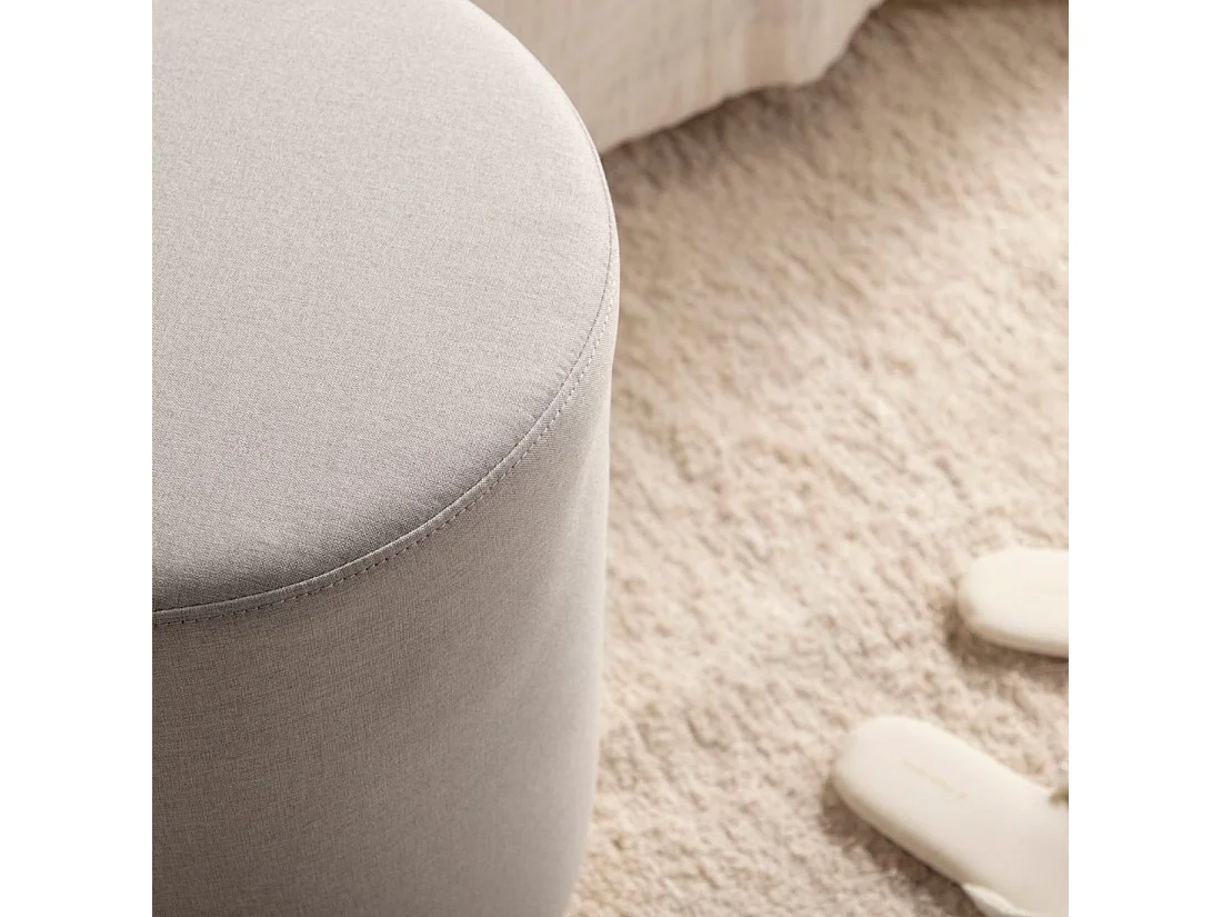 Puf de Tela Beige 40 x 36- Fani