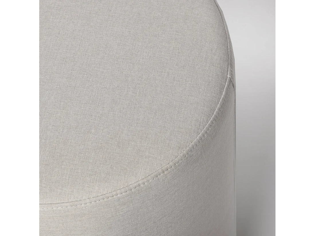 Pouf en tissu beige 36x40 cm-Fani